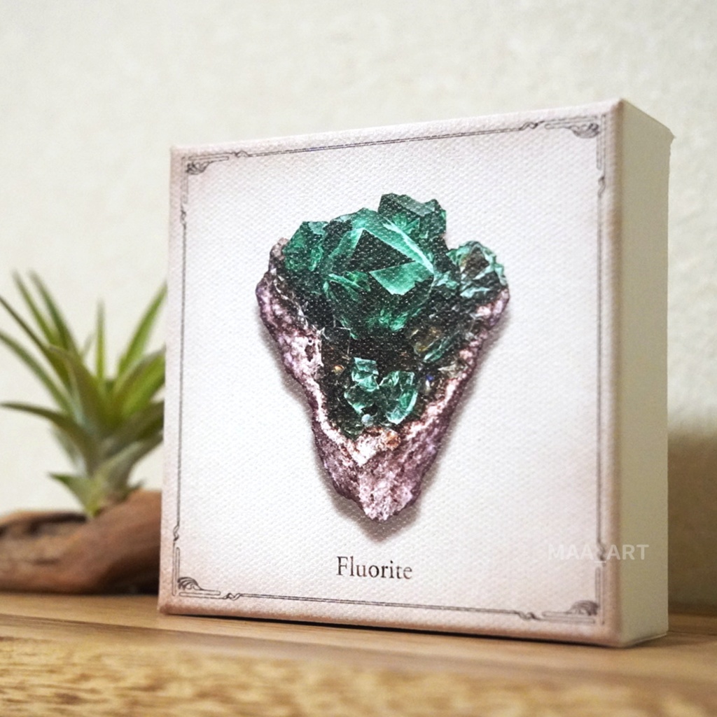 【キャンバスプリント】フローライト原石 Sサイズ