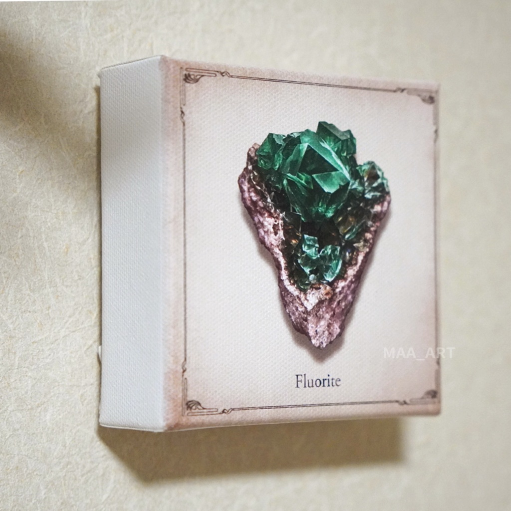 【キャンバスプリント】フローライト原石 Sサイズ