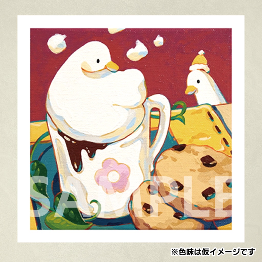 【正方形ポストカード】ホイップアヒルのプチブレイク 1枚