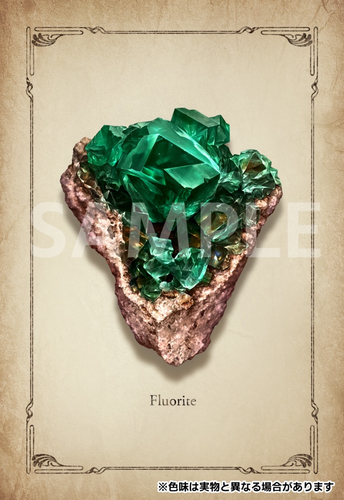 【ポストカード】フローライトの原石