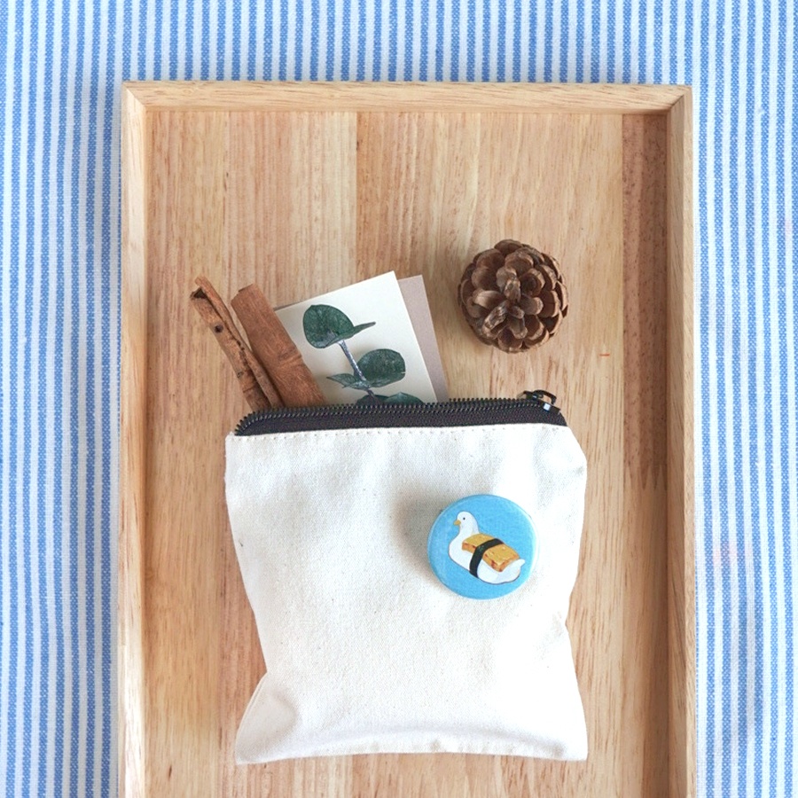 【缶バッジ】銀シャリアヒル寿司 玉子