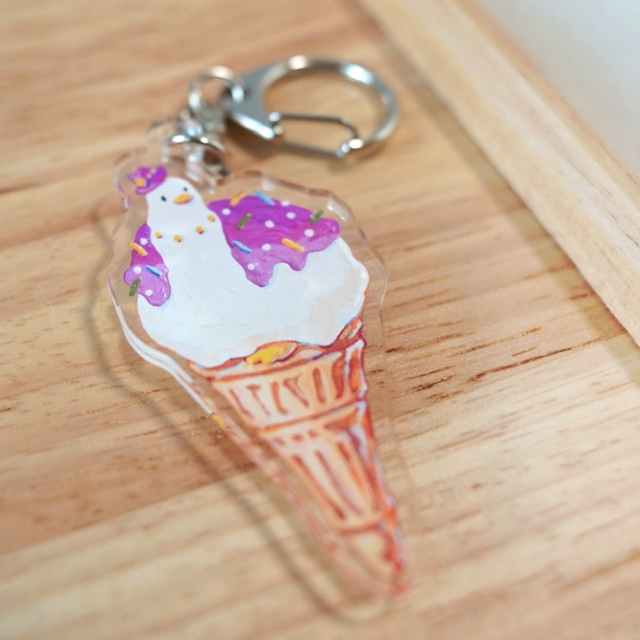 アイスクリームアヒル コスモス【アクリルキーホルダー】