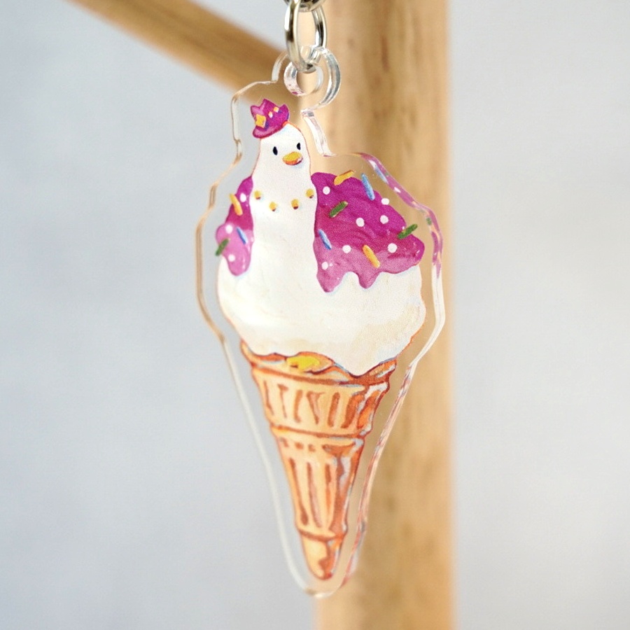 アイスクリームアヒル コスモス【アクリルキーホルダー】