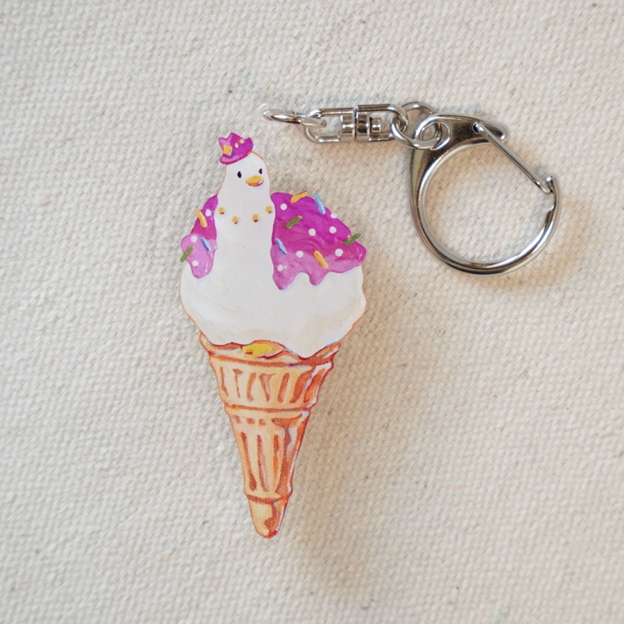 アイスクリームアヒル コスモス【アクリルキーホルダー】