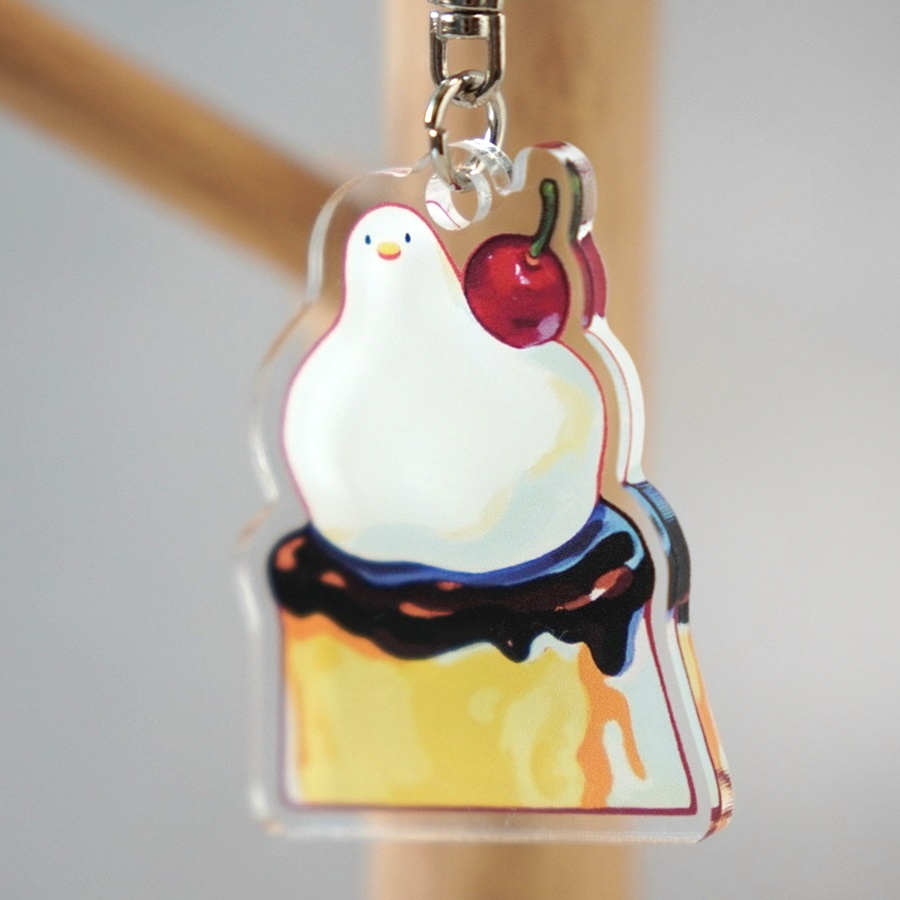 ホイップアヒル プリン【アクリルキーホルダー】