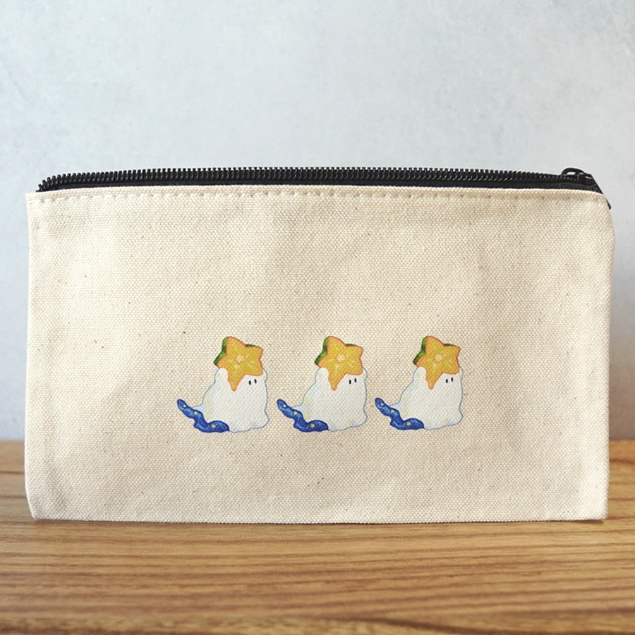 星屑おばけ 収穫【フラットポーチ】