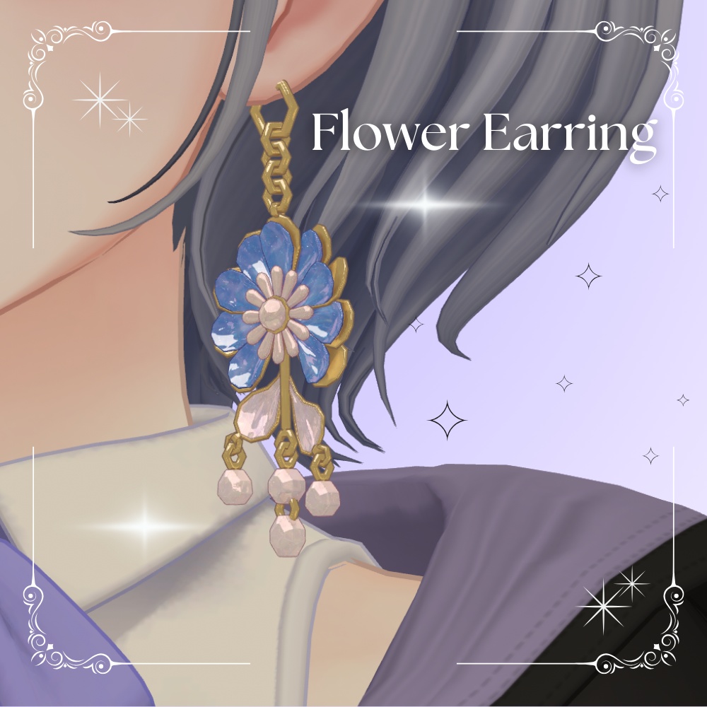 【VRChat】お花のイヤリング