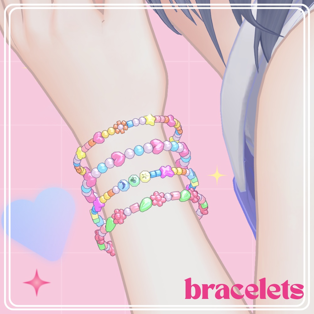 【VRChat】平成風 ビーズのアクセサリーセット