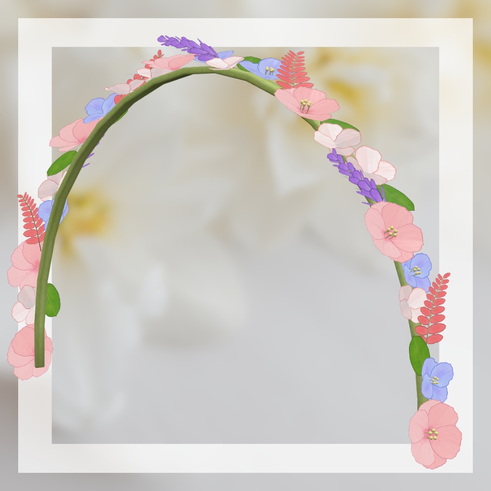 【VRChat】(無料) お花たくさん フラワーカチューシャ