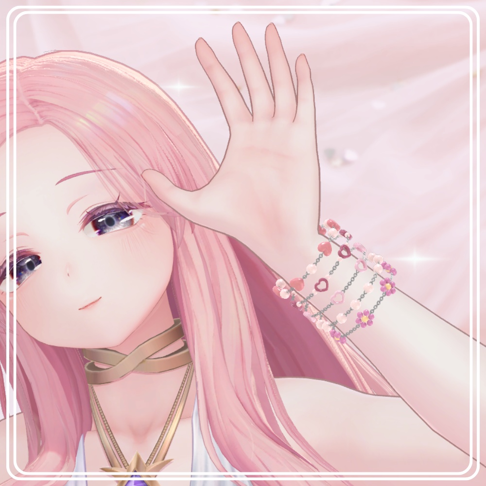 【VRChat】ピンクキュートなブレスレット