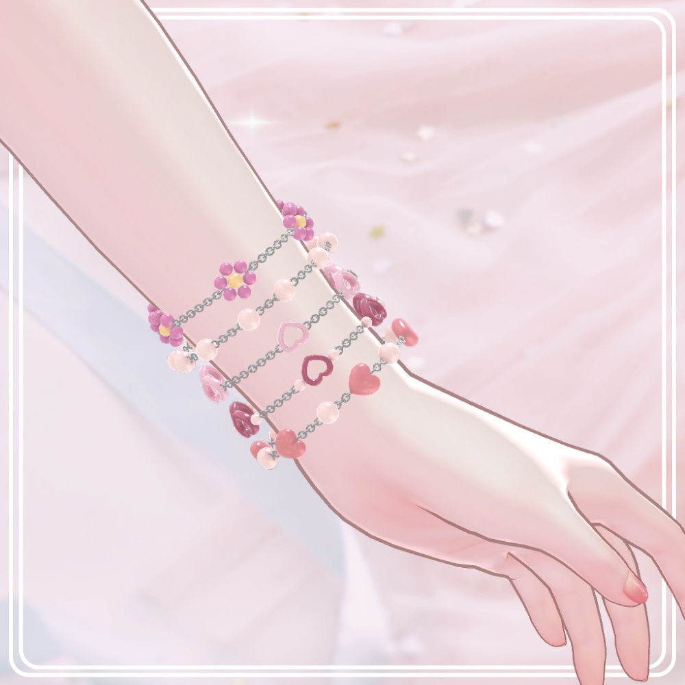 【VRChat】ピンクキュートなブレスレット