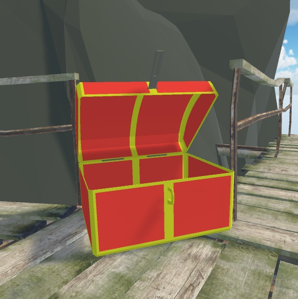 VRChatで開け閉めできる宝箱の3Dモデル