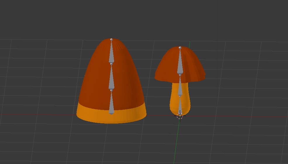 きのことたけのこの3Dモデル