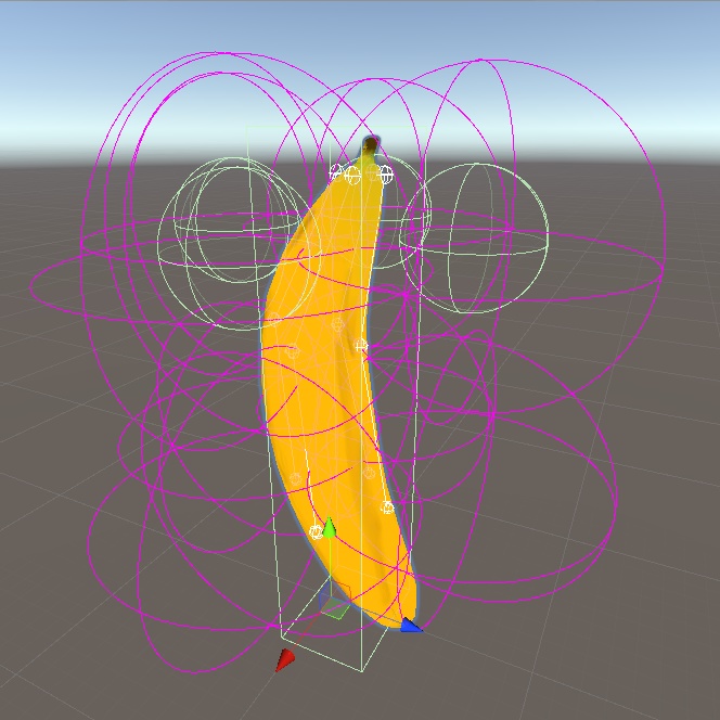 VRChatで皮をむけるバナナの3Dモデル.banana