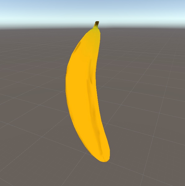 VRChatで皮をむけるバナナの3Dモデル.banana