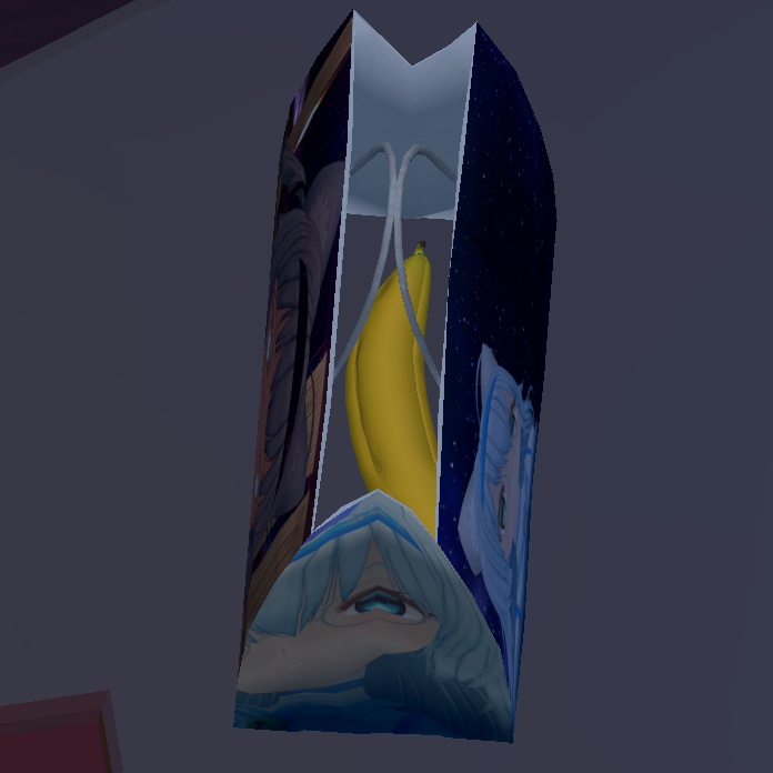 改変しやすい紙袋の3Dモデル