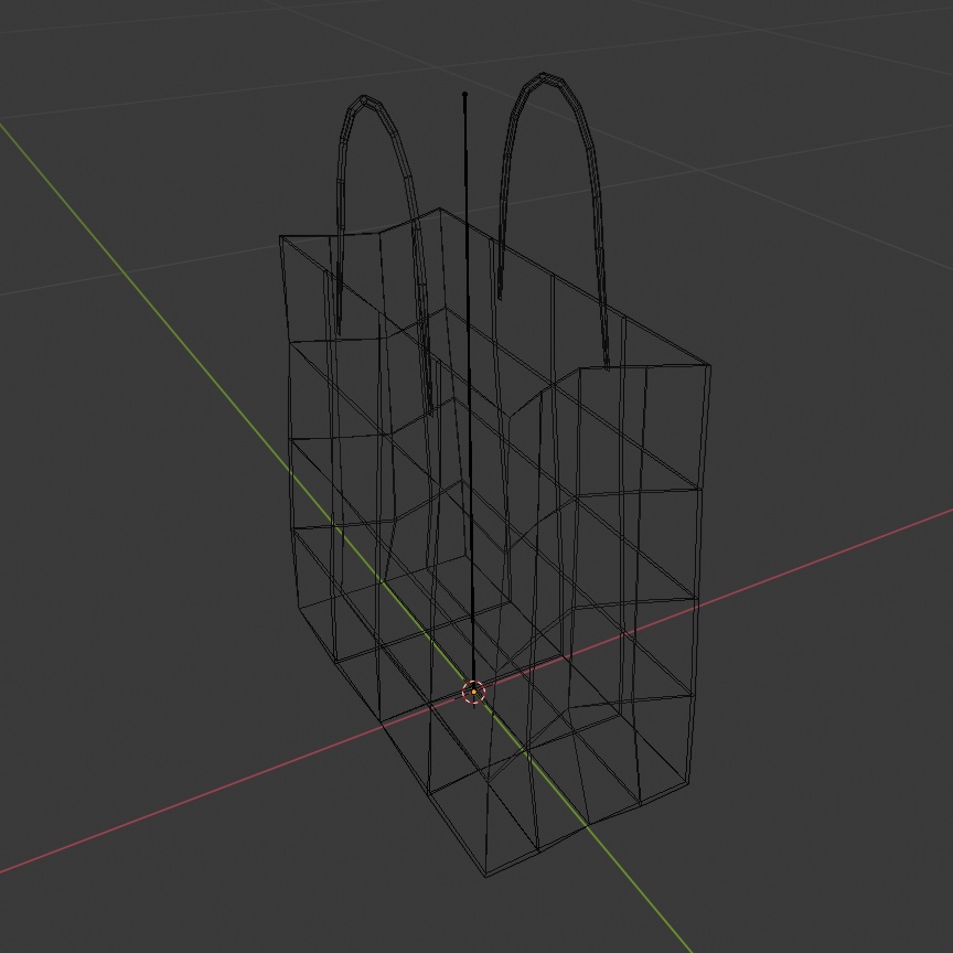 改変しやすい紙袋の3Dモデル