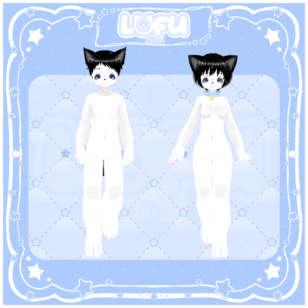 ʚ//VRoid//ɞ Female! + Male! Furry base // ケモナー!女性ベース // ケモナーベース