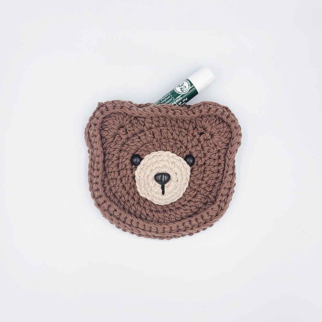 くまの毛糸ポーチ