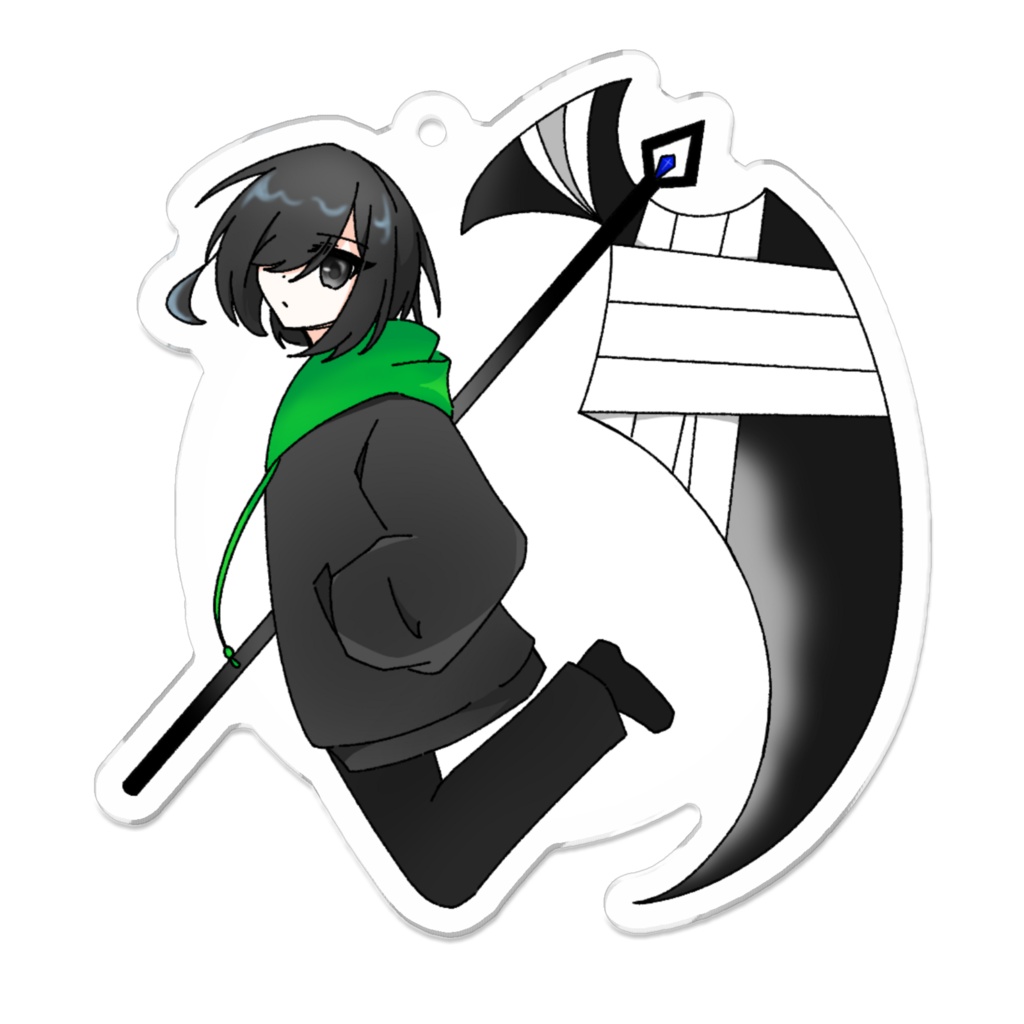 鏡 アクリルキーホルダー