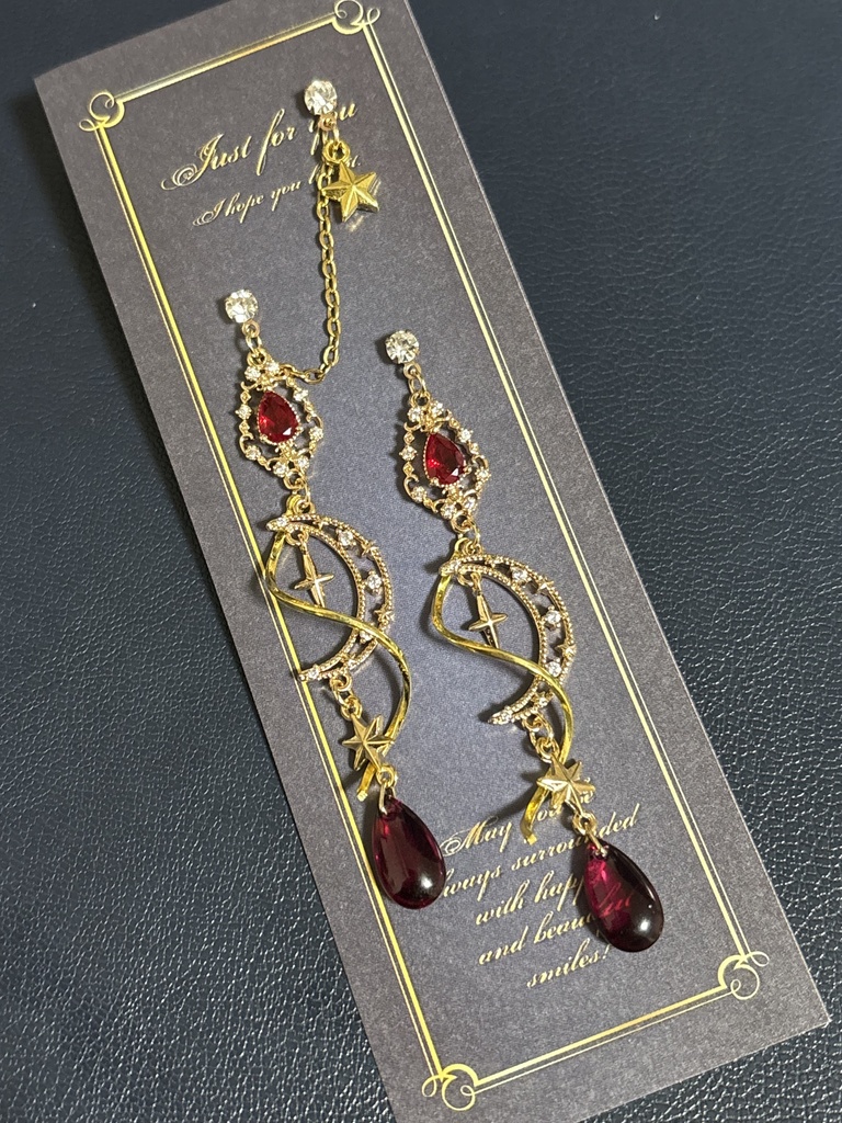 にじさんじ 共通衣装モチーフ FANTASIA × SYMPHONIA × OVERTURE 伏見ガク 夢追翔 長尾景 ローレン・イロアス 2連耳飾り付きピアス・イヤリング