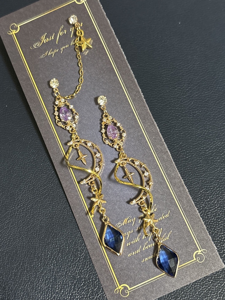 にじさんじ 共通衣装モチーフ FANTASIA × SYMPHONIA × OVERTURE 伏見ガク 夢追翔 長尾景 ローレン・イロアス 2連耳飾り付きピアス・イヤリング