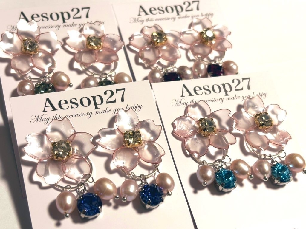 にじさんじ ROF-MAO イメージ 2way 桜モチーフピアス･イヤリング 加賀美ハヤト 剣持刀也 不破湊 甲斐田晴