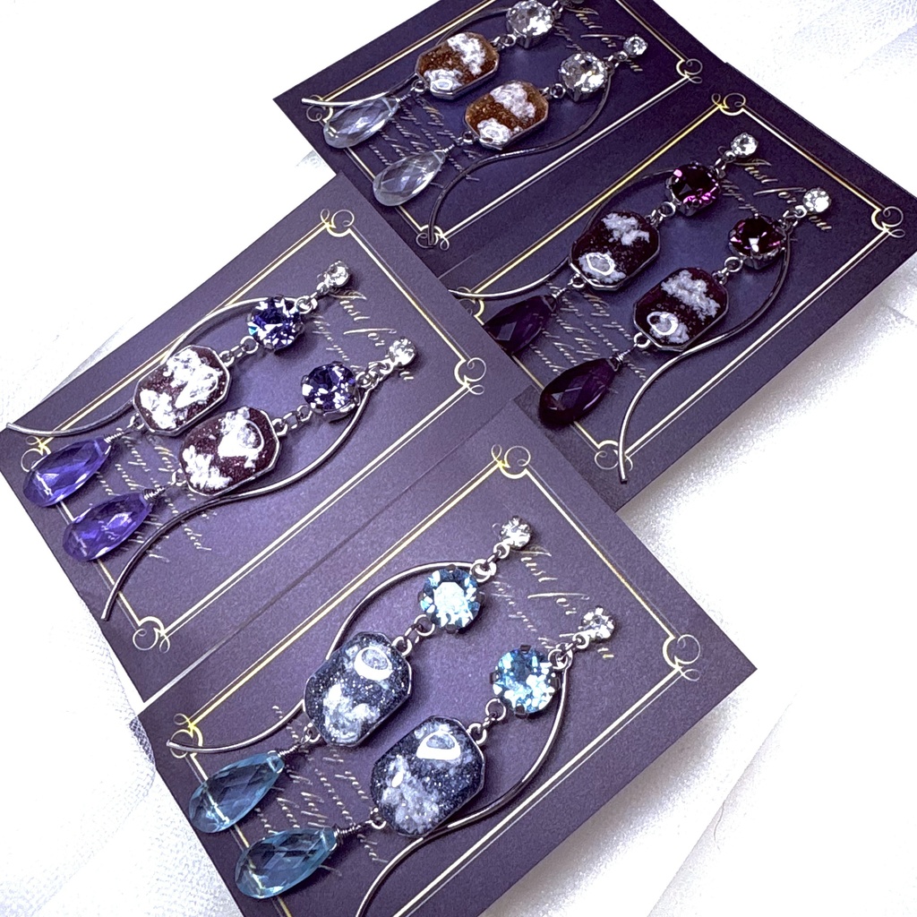 にじさんじ ROF-MAO WEATHERアルバムモチーフ ピアス・イヤリング 加賀美ハヤト 剣持刀也 不破湊 甲斐田晴 (写真2枚目〜作品)