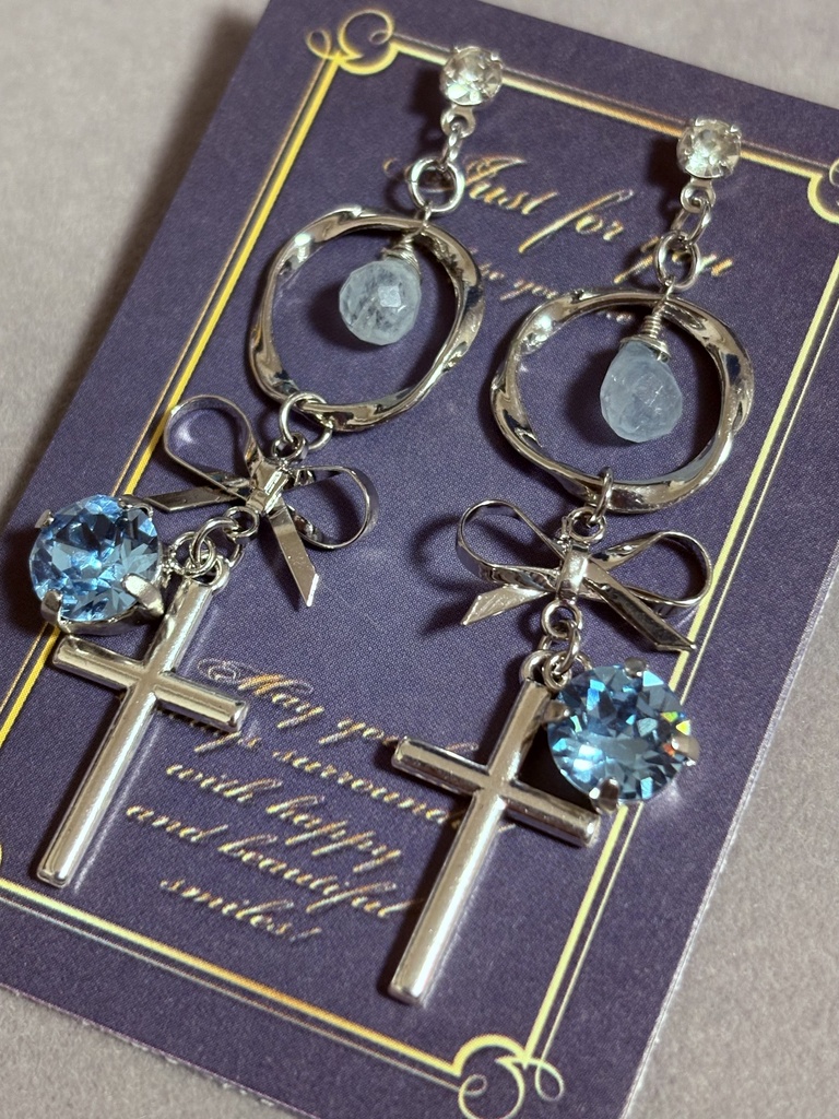 にじさんじ 甲斐田晴 ジューンブライド イメージピアス･イヤリング アクアマリン使用
