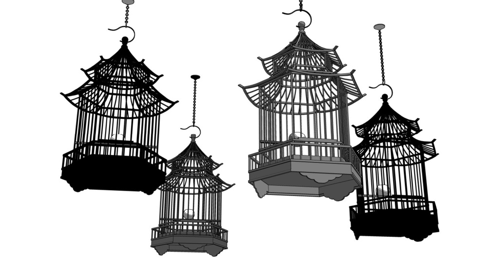 【漫画用3D】中華風鳥かご