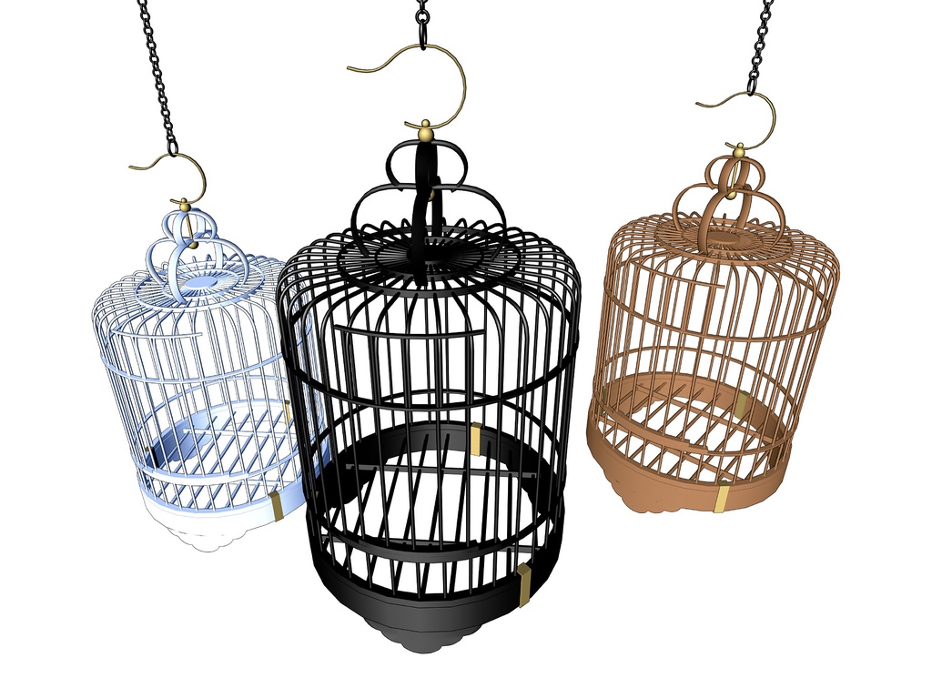 【漫画用3D】アジアンな鳥かご