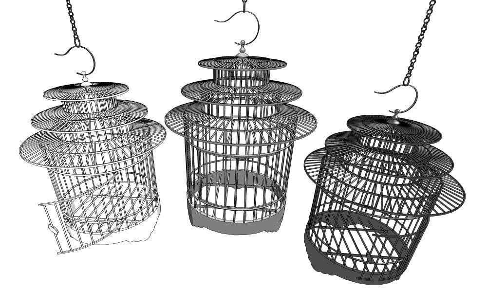 【漫画用3D】中華風鳥かご2