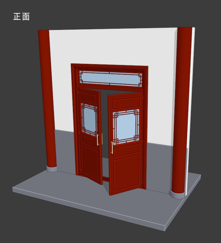 【漫画用3D】中華風ドア