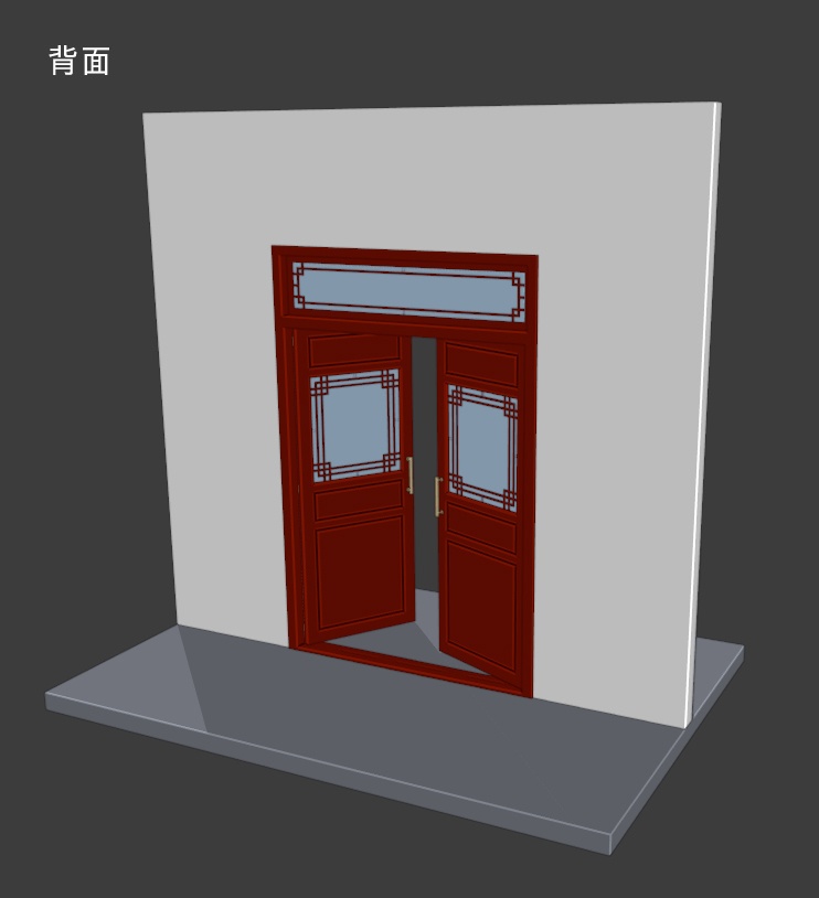 【漫画用3D】中華風ドア