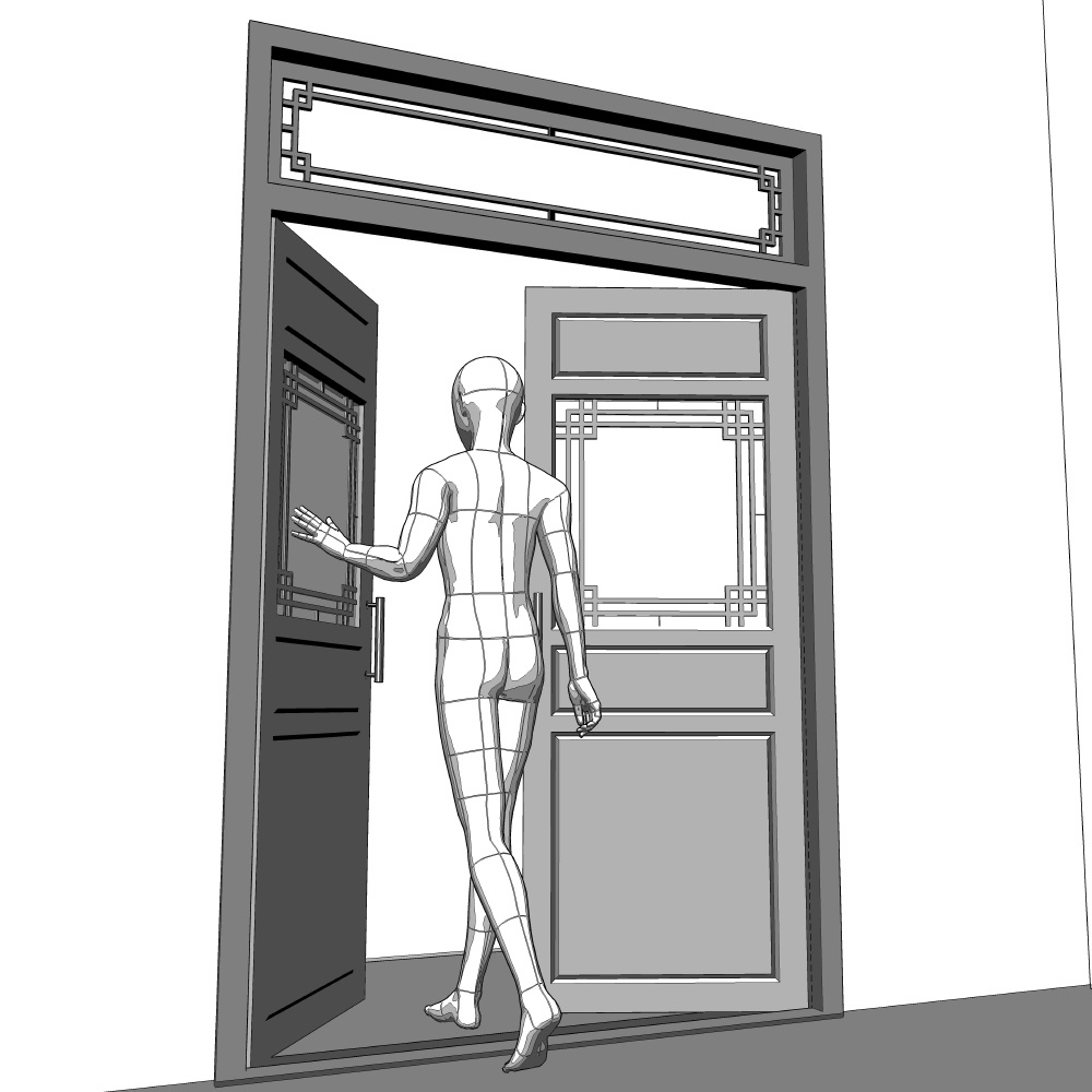 【漫画用3D】中華風ドア