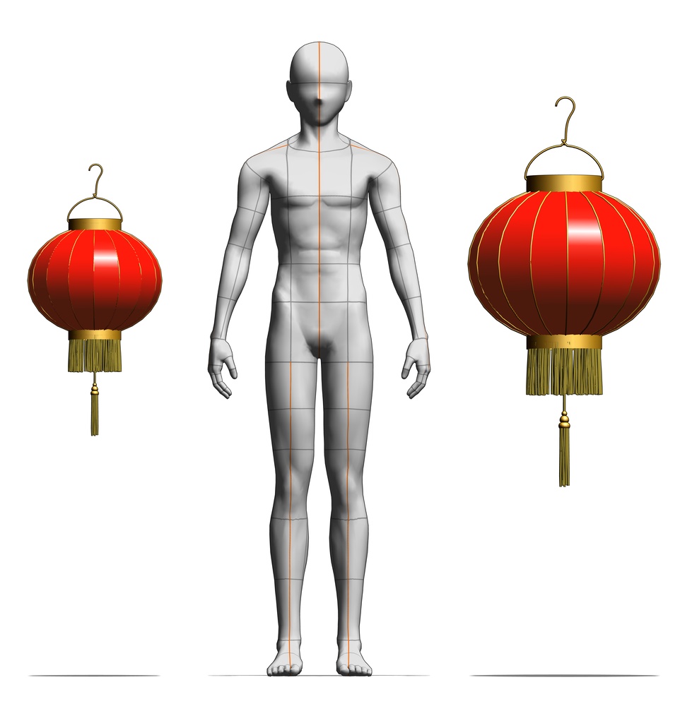 【漫画用3D】中華風ランタン