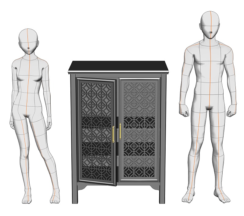 【漫画用3D】中華風キャビネット
