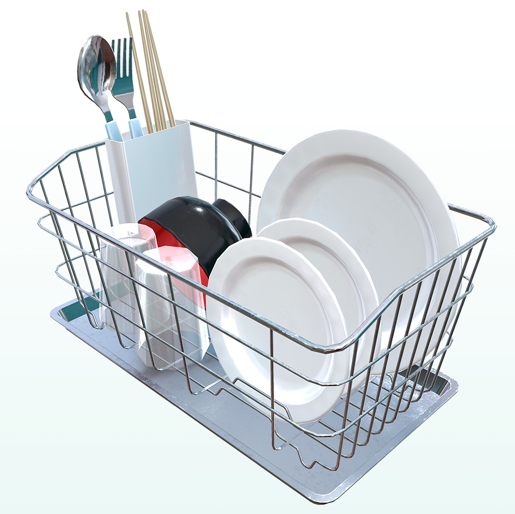 【VRChat】食器かごと食器のセット