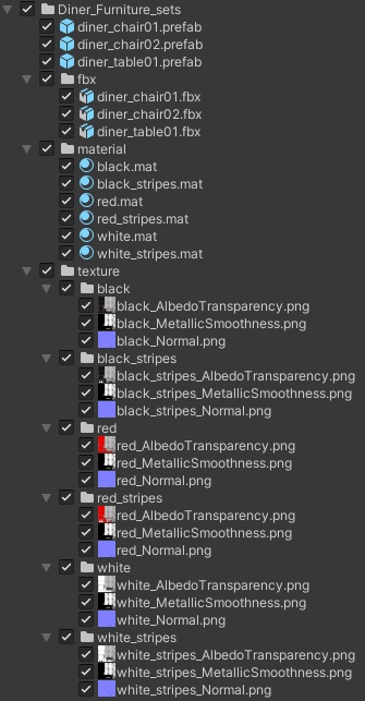 【VRChat】アメリカンダイナー風テーブルセット