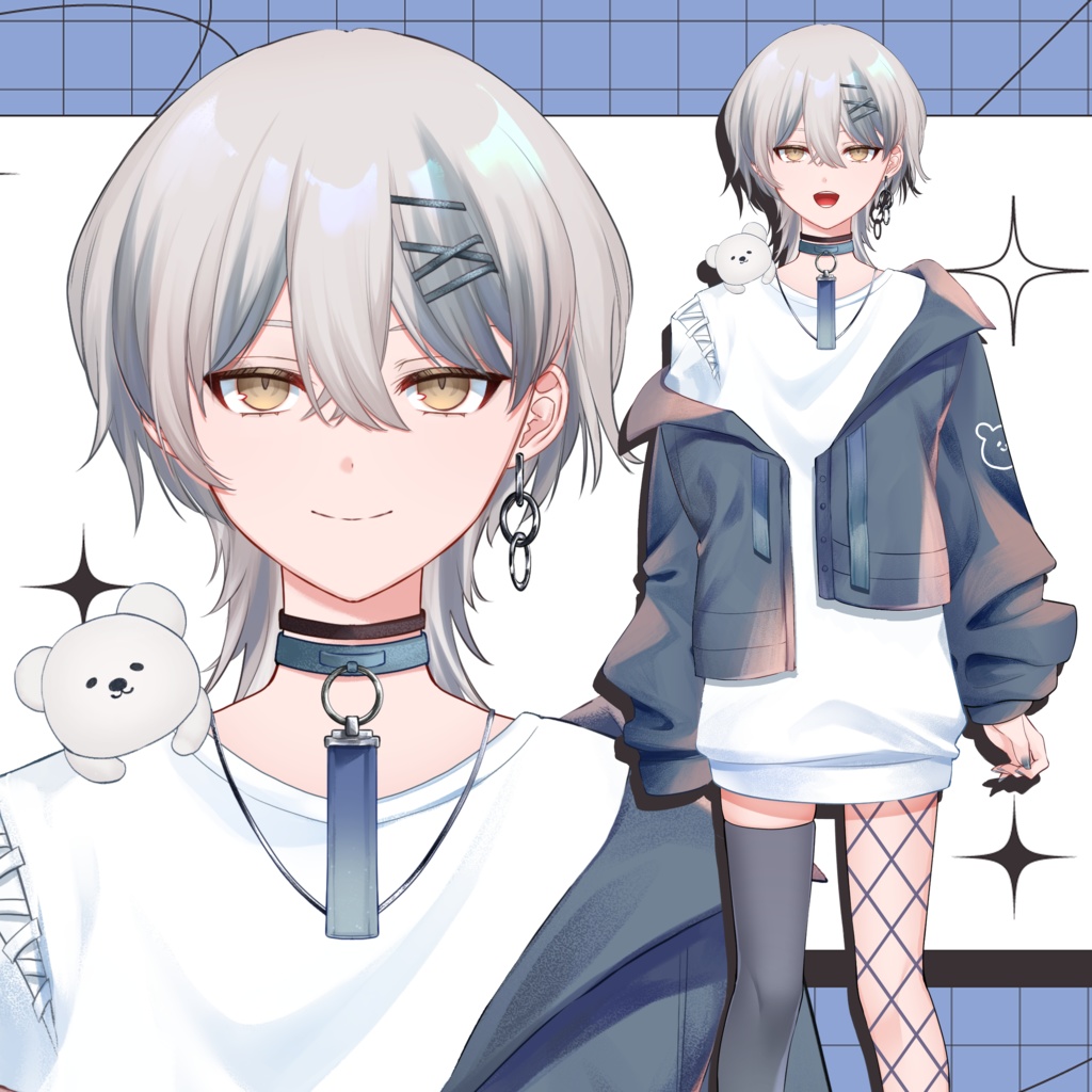 【汎用モデル】くまちゃんモチーフの女の子【VTS対応】