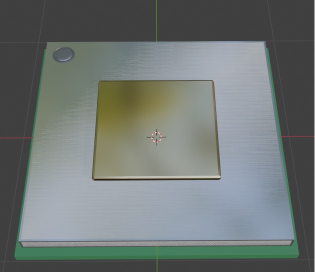 【VRChat対応】リアルなCPUプロセッサ3Dモデル|金属質感PBR|UnityPackage同梱