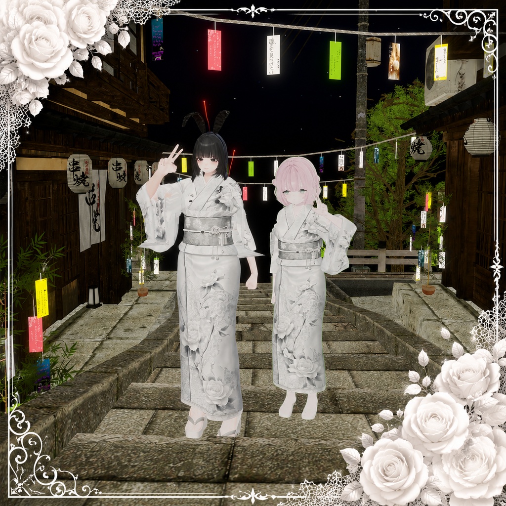 🌹白薔薇【VRChat向け衣装】