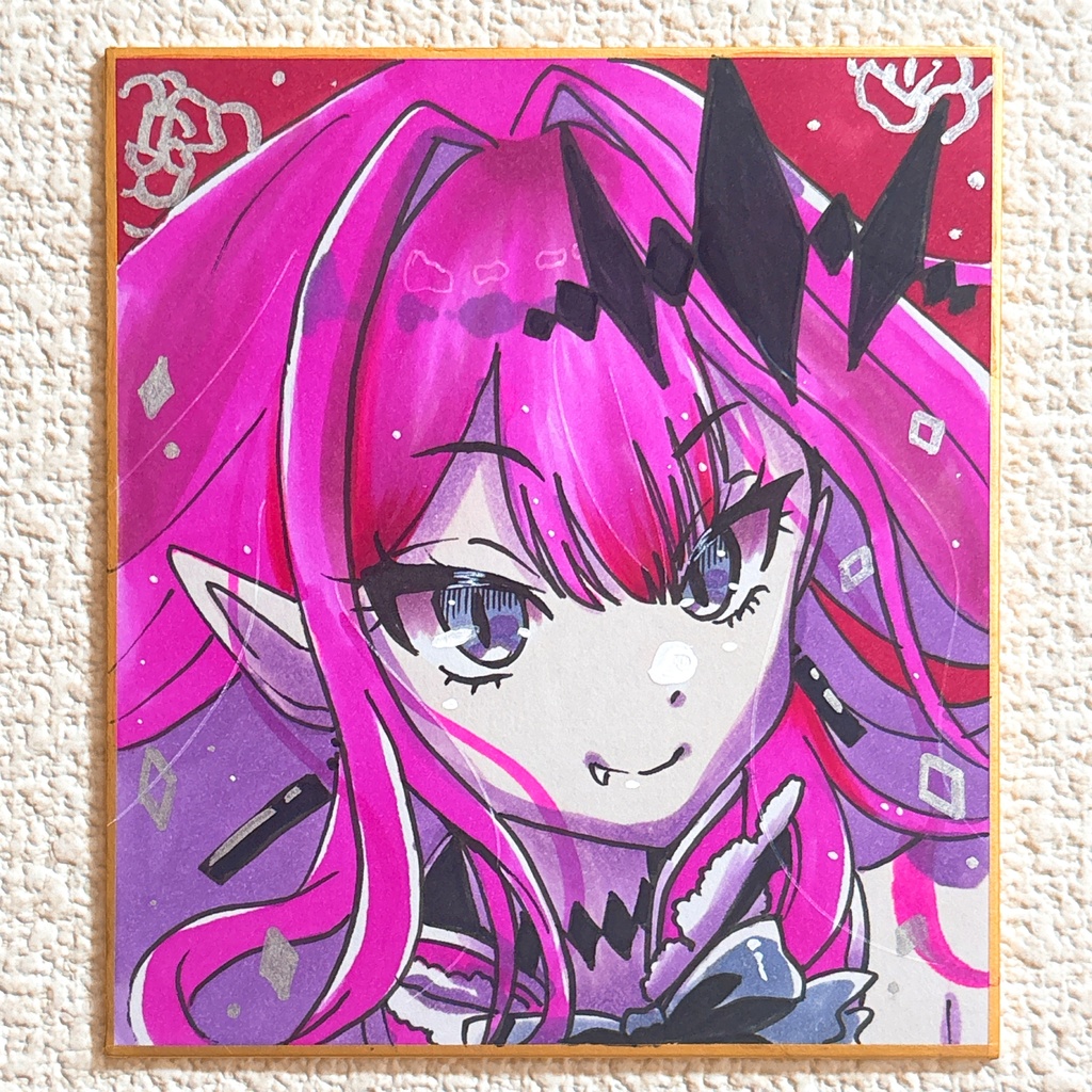 FGO バー・ヴァンシー 手描き色紙イラスト