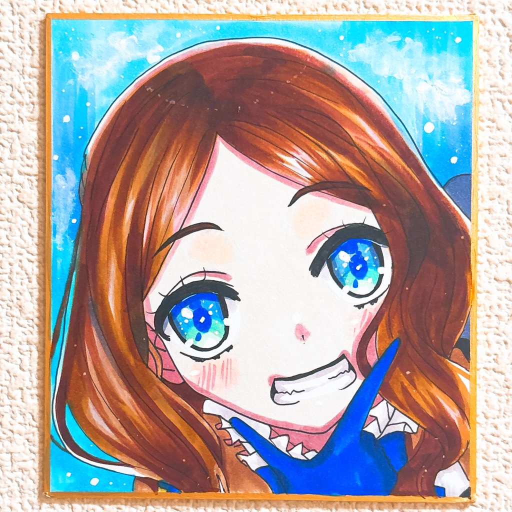 FGO レオナルド・ダ・ヴィンチ 手描き色紙イラスト