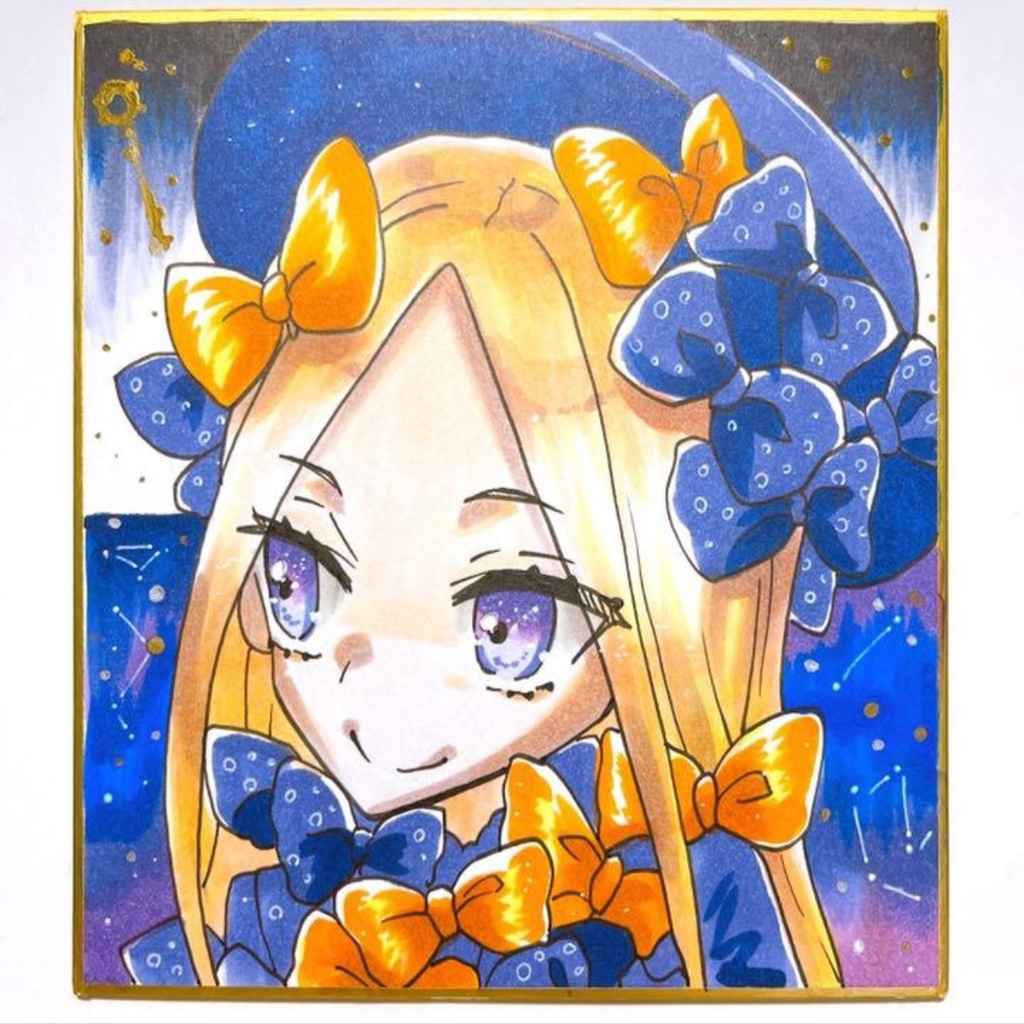 FGO アビゲイル 手描き色紙イラスト