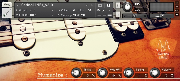 Carino LINEs【KONTAKT用エレキギター素材音源】