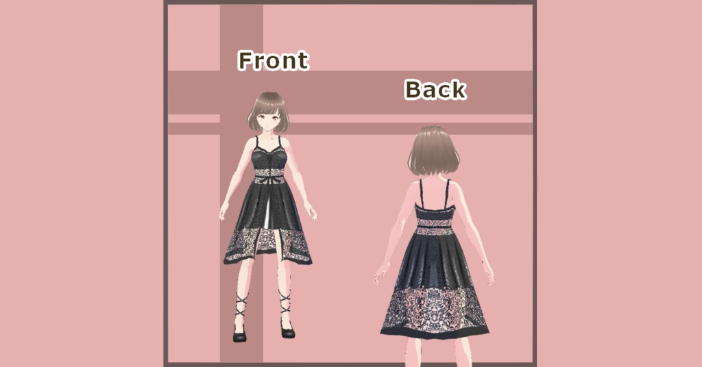 【Vroid】セクシー透けレース衣装