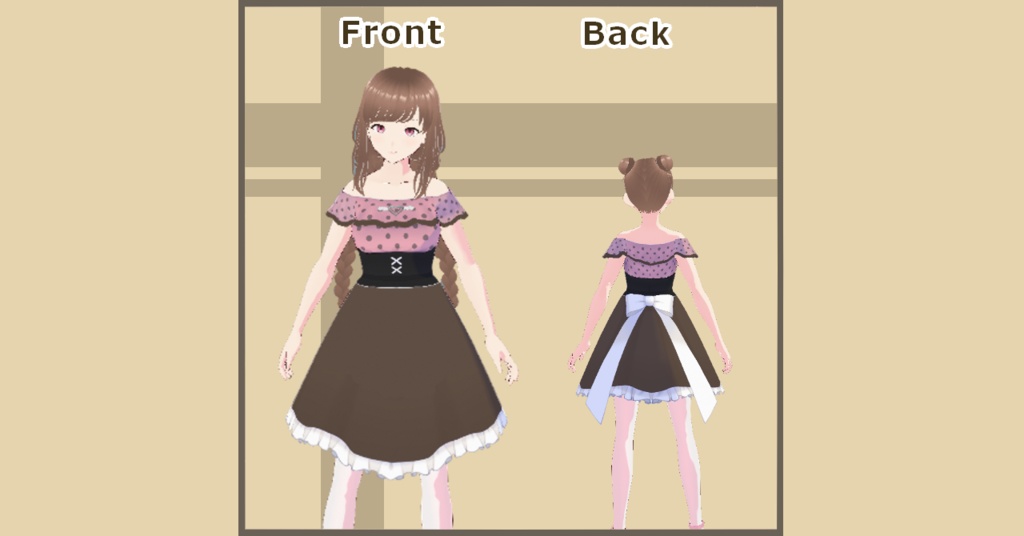 【VRoid】チョコレートワンピース