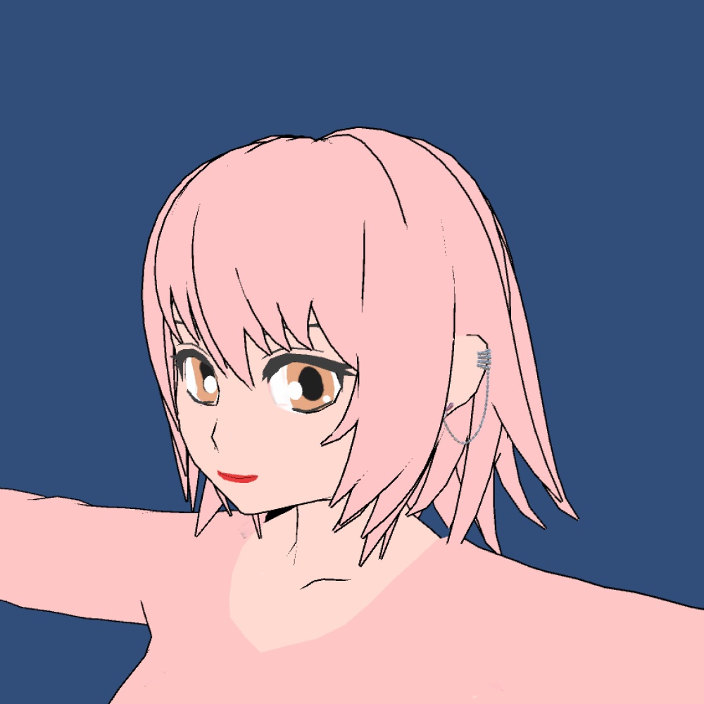 【VRChat用】うさぎのイヤリング(UnityPackage, Fbx)