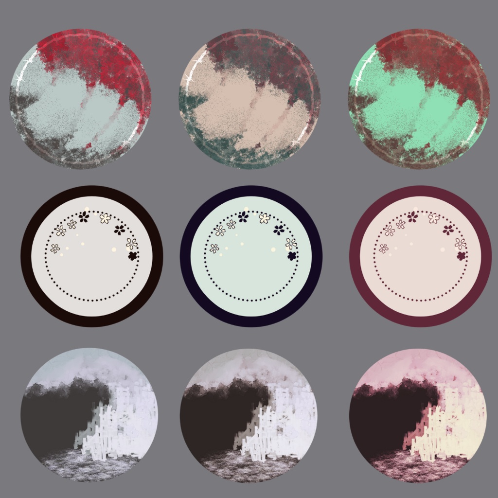 枠素材002【円形2】